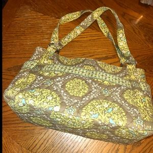 Vera bradley bag blue birds in the tree Zippered closure on top Lots of pockets